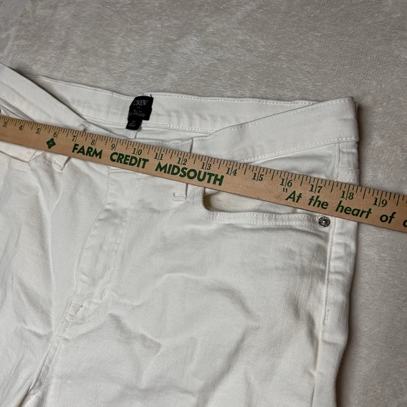 J Crew Women's Size 32 White Denim Stretch‎ Slim Boyfriend High Rise Jeans - Picture 5 of 10